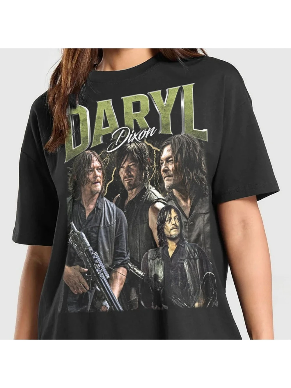 Camiseta Unisex Daryl Dixon Death Book, camiseta gráfica Vintage Daryl Dixon, camiseta de serie de televisión, ropa de calle informal para parejas, tops