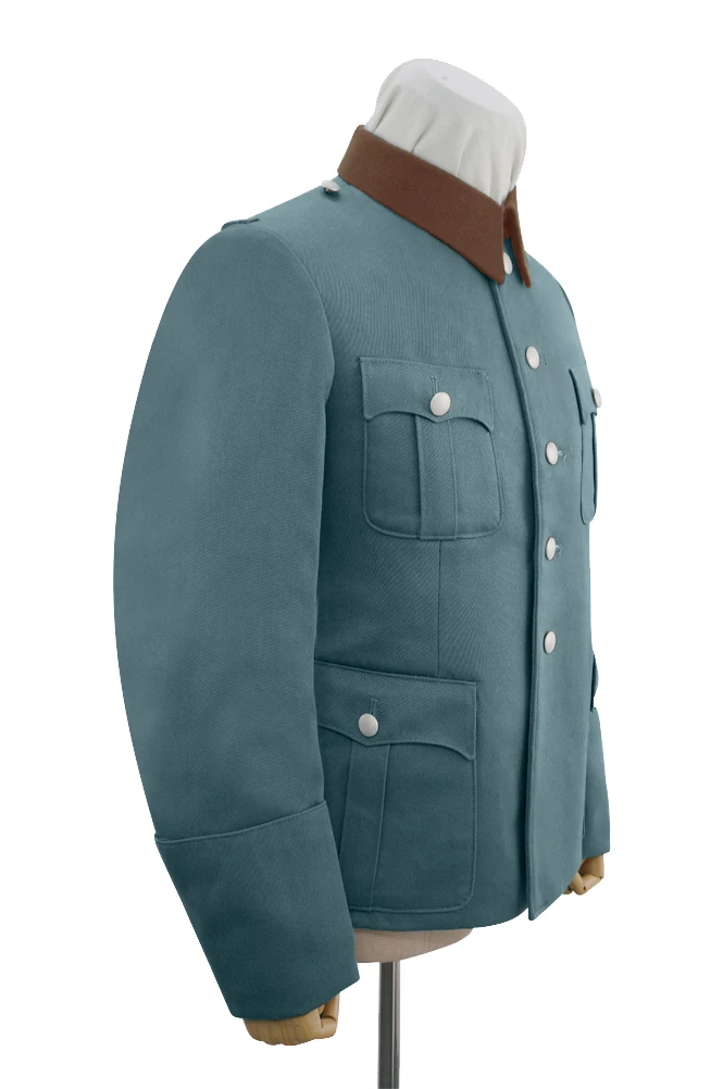 GUDK-B015 WWII German Police Gendarmerie General Officer Gabardine Service Tunic Jacket 5 Buttons