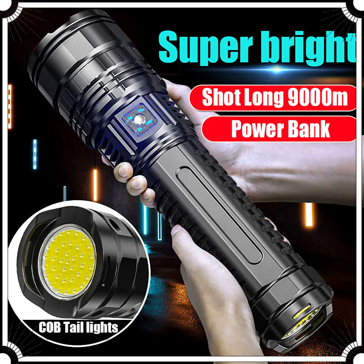 強力な-led-懐中電灯屋外戦術フラッシュライト-15000mah-内蔵バッテリー-1000w-緊急スポットライト-4km-ホリデーギフト