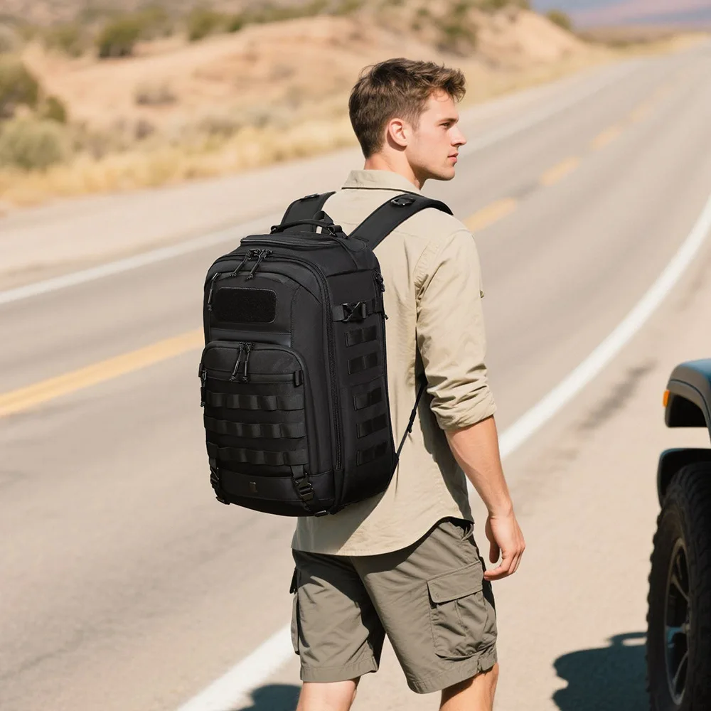OZUKO Tactical Backpack Style, Large Capacity Waterproof Outdoor Rucksack with MOLLE System, Hiking Camping Travel Bug Out Bag