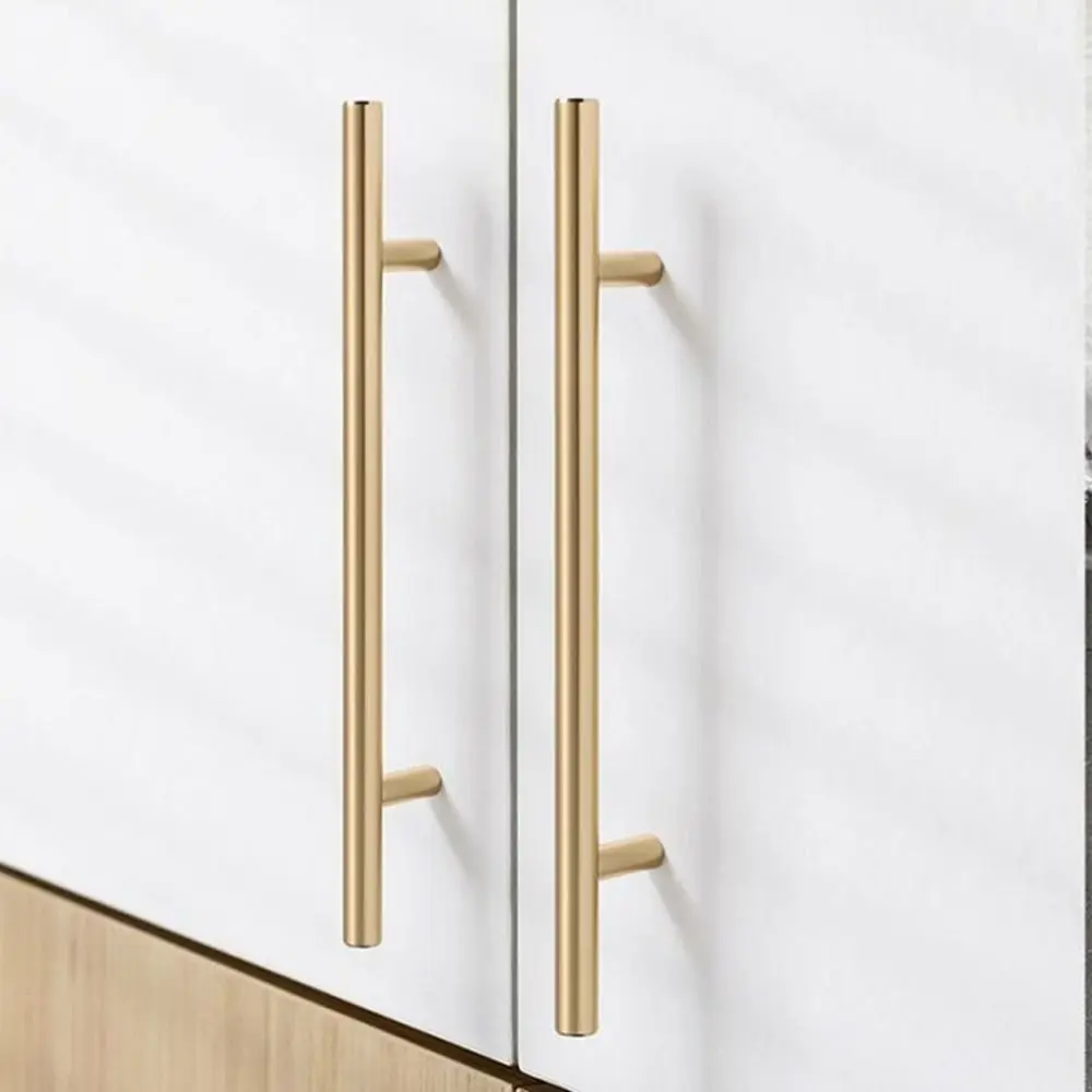 الفولاذ المقاوم للصدأ الذهبي الحديث الأبيض بسيط ثقب واحد الأثاث الأجهزة درج مقبض مقابض الأبواب مقبض الخزانة #2
