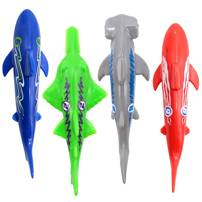 Cartoon Baby Bath Water Play Funny Diving Shark Toys Fun Kids Swimming  Pool Dive Training Toys Children\'s Holiday Birthday Gift