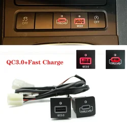 Автомобильное зарядное устройство USB для VW Golf 6 Jetta 5 MK5 Scirocco 06-14, разъем PD для быстрой зарядки QC3.0, адаптер для прикуривателя