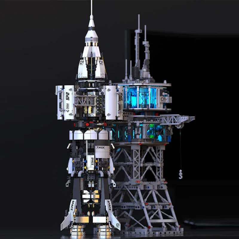 متوفر T4014 MOC قاعدة الفضاء التقنية اللبنات نموذج صاروخ الطوب تجميع لتقوم بها بنفسك لعب للبنين هدية الكريسماس مجموعة #2