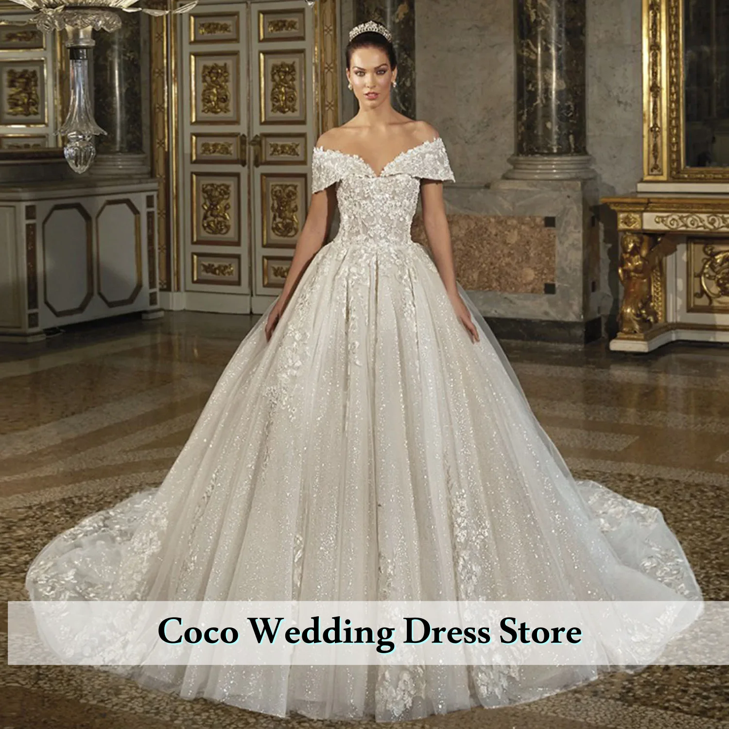 Изящное вечернее платье трапециевидной формы из тюля с открытыми плечами по индивидуальному заказу и кружевными аппликациями, вечернее платье без рукавов, платье для выпускного вечера