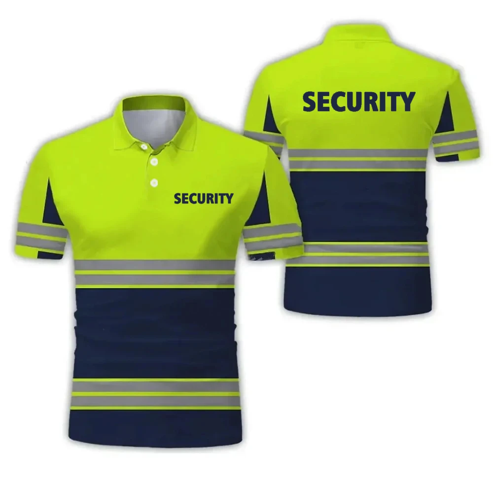 Security Project Classic Safety Clothing Polo Shirt Guard Men\'s Work Uniform Construction Shirts Breathable T Shirts Wholesale