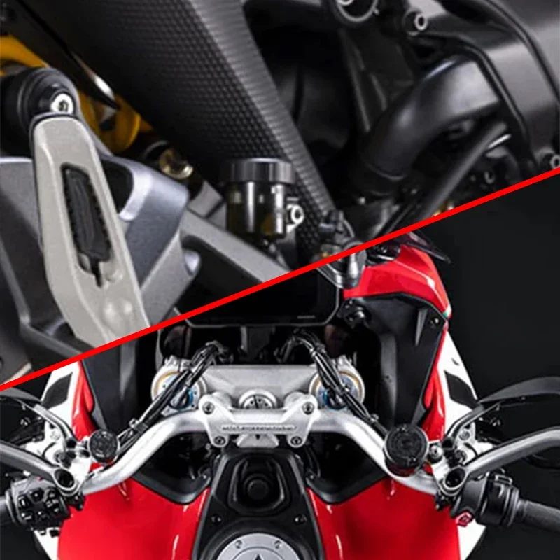For DUCATI MONSTER 950 821 797 1100 evo 1200 1200s Motorcycle Aluminum Front Brake Clutch Rear Brake Fluid Reservoir Cover Cap