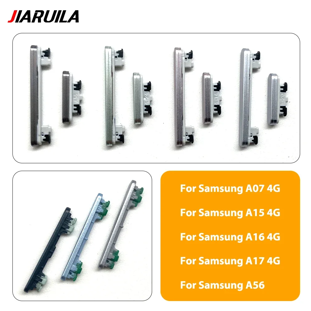 New Side Power Key + Volume Button Keys For Samsung A07 4G A15 4G A16 4G A17 4G A56 Power Button Volume Side Button Key