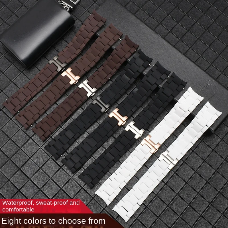 Steel in Silicone Watchband for Armani watch AR5890 AR5889 AR5858 AR5920 AR5868 AR8023 5905 Watches Band man woman 23mm straps