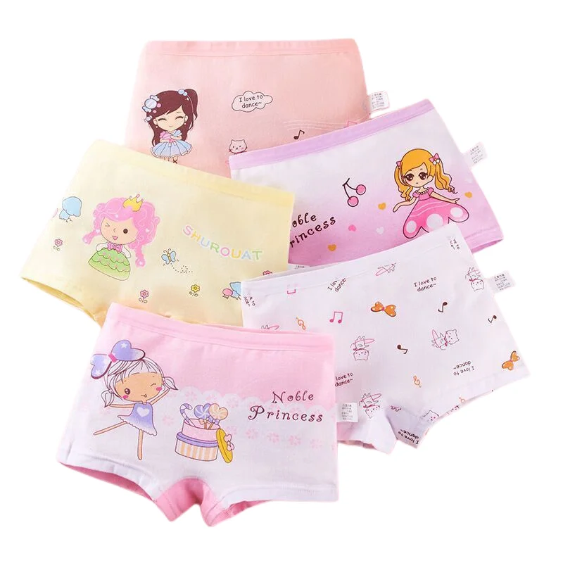 3PC Girls Briefs Cotton Underwear Cute  Printing Panties Kids Breathable Soft  Underpants Girls Boxer 2-10Years