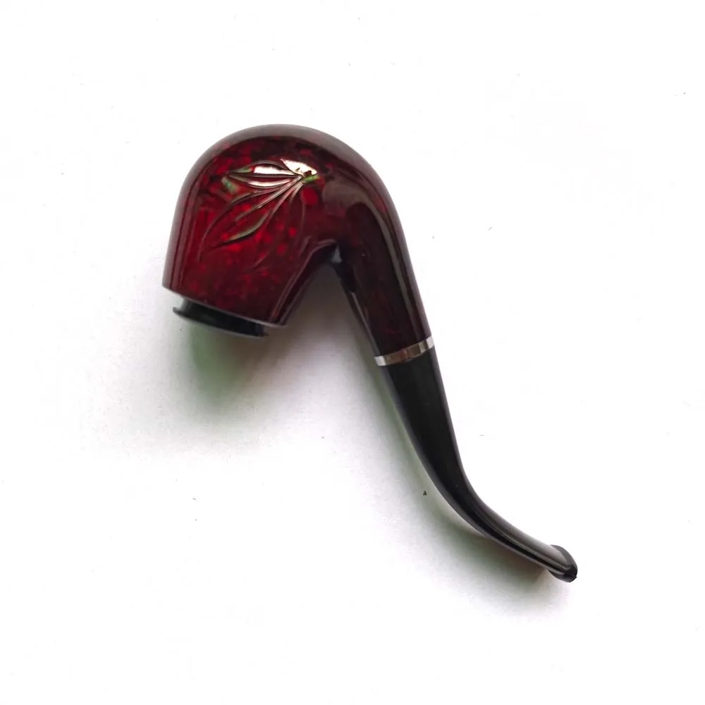 Classic Resin Pipe Chimney Filter Long Smoking Pipes Tobacco Pipe Cigar Gifts Gift Grinder Smoke Mouthpiece view 5