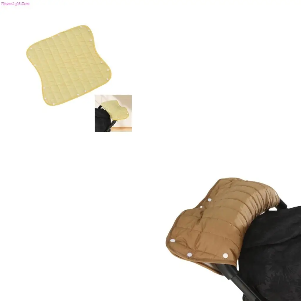 D0JC Winter Baby Strollers Hand Protectors Water-Resistant Easy Attachments Pushchair Hand Warmer Gift for New Parents