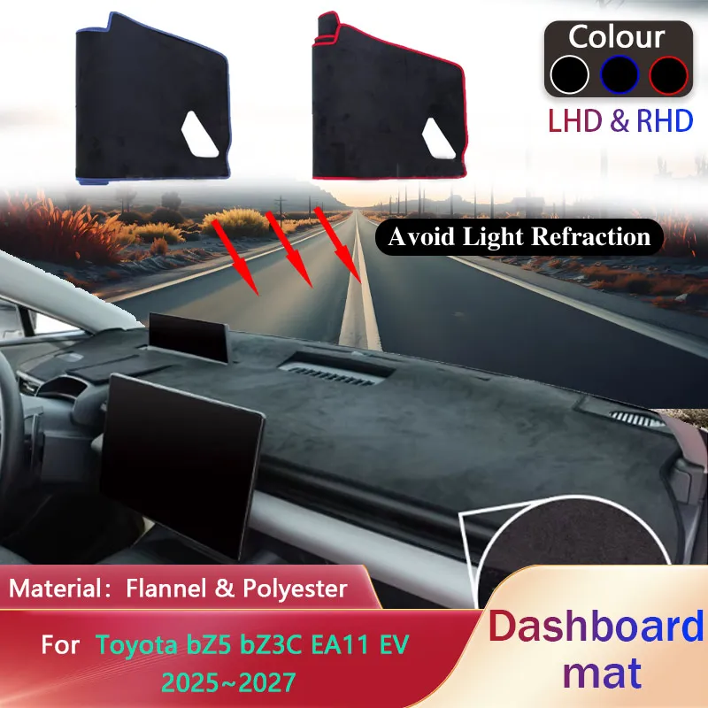 

Car Dashboard Mat For Toyota bZ5 bZ3C EA11 EV 2025~2027 2026 Liner Anti-Slip Cover Sunshade Dashmat Carpet Pad Part Accessories