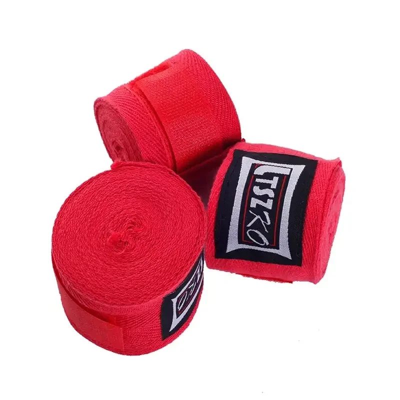 2 Rolls 3/4.5M Cotton Boxing Bandage Sports Strap Sanda Kick Boxing MMA Hand Gloves Wraps Belt  Martial Art Wrist Fist Wraps