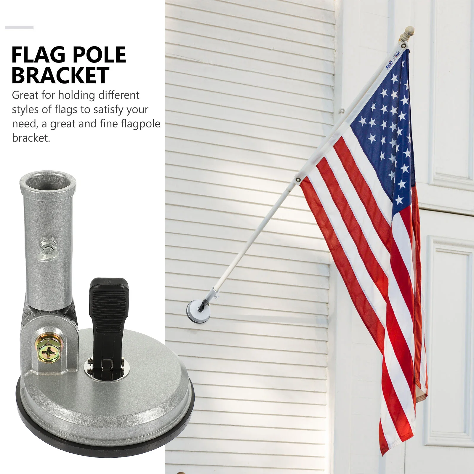 

1Pcs Off-Road Flagpole Suction Mount Heavy Duty Universal Bracket Base for Suv Outdoor Garden Balcony Use Rotatable Flag Pole