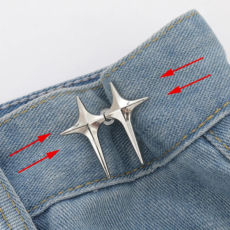 Cross Jeans Waist Retraction Buckles Convenient Jeans Resize Buckles Adjustable Star Buckles Jeans Skirt Trousers Accessories