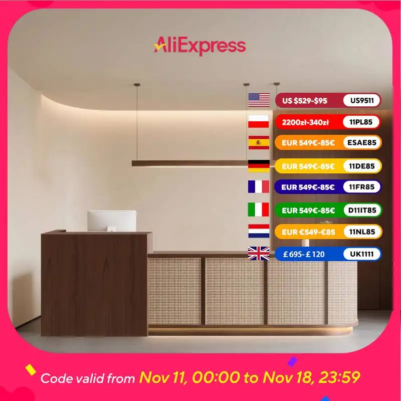 

Organizer Large Reception Desks Beauty Aesthetics Office Salon Reception Desk Modern Luxury Mostradores Recepcion Furniture