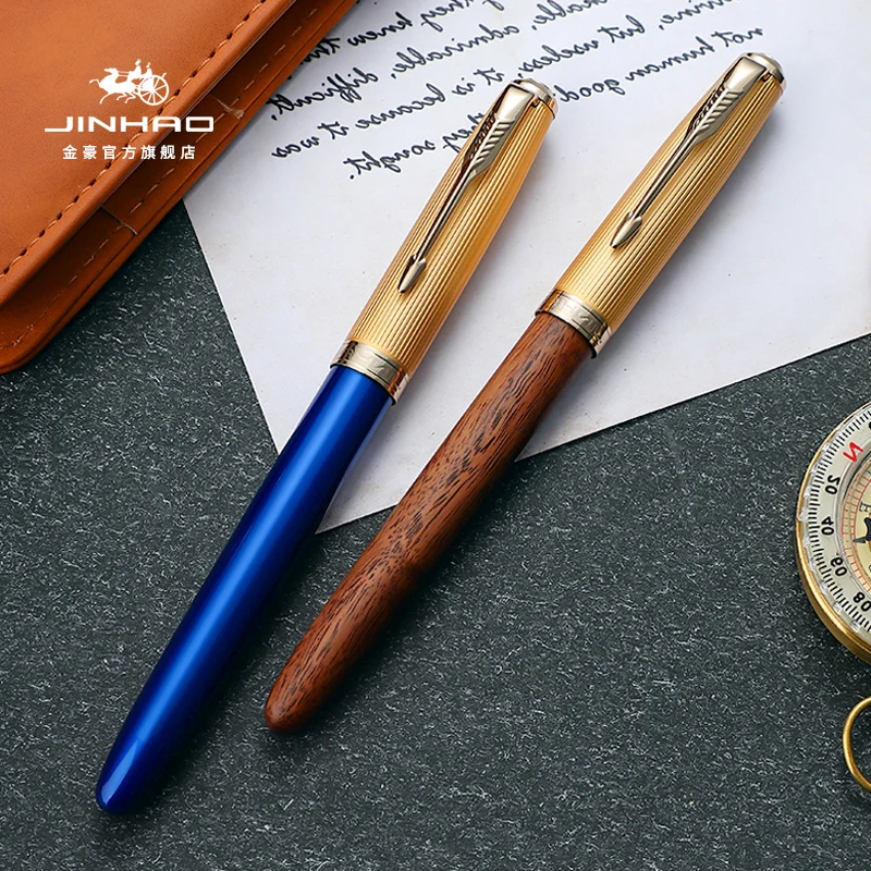 JINHAO 85 النمط الكلاسيكي جميع الصلب/الخشب/البلاستيك قلم حبر 0.38 مللي متر 0.7 مللي متر بنك الاستثمار القومي أقلام الحبر اللوازم المكتبية المدرسية الطلاب القرطاسية #2