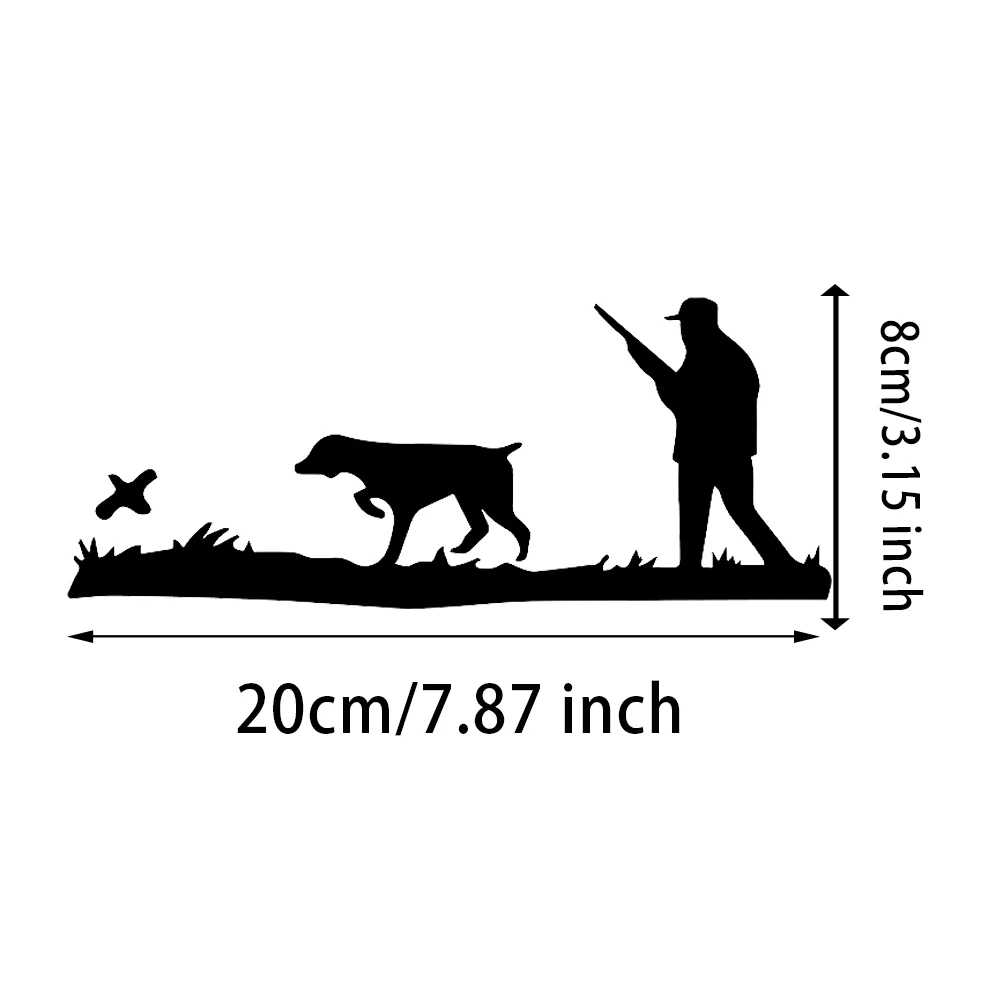 20 × 8 سم، ملصقات سيارات مزخرفة للصيادين والكلاب، ملصق لاصق للشاحنات والدراجات النارية، - للاستخدام الداخلي والخارجي