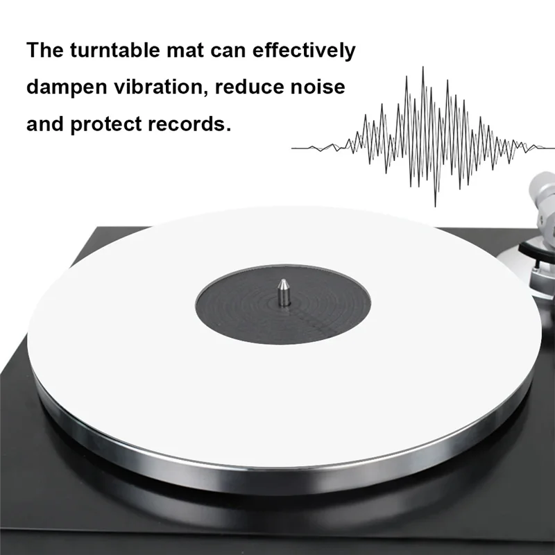 Excellent-12Inch Record Mat Vinyl Turntable Platter Mat Shock Absorbing Anti-Static Record Mat For Vinyl Record Players