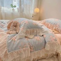 Summer Quilt Cotton Korean Ins Lace Fragmented Series Air Condition Quilt High Quality Summer Blanket set Bedspread Home Textile