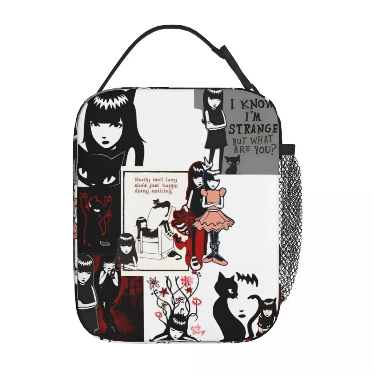 Comics   E-Emily The Strange Insulated Lunch Bag Large Reusable Thermal Bag Lunch Box Tote Beach Outdoor Food Bag
