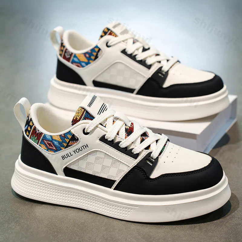 

Spring Men's Vulcanized Shoes 2026 New Trendy Fashion Casual Sports Thick Soled Height Raising Low Cut Comfortable Casual Shoes