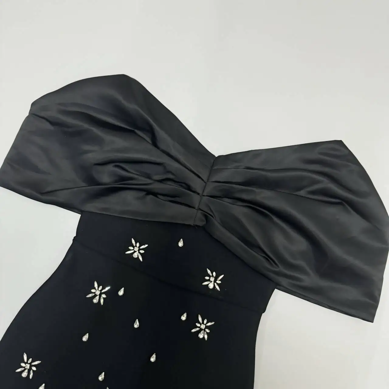 Women New Arrival Bandage Dress Sexy Beading Off The Shoulder Patchwork Clothes Club Party Celebrity Dresses
