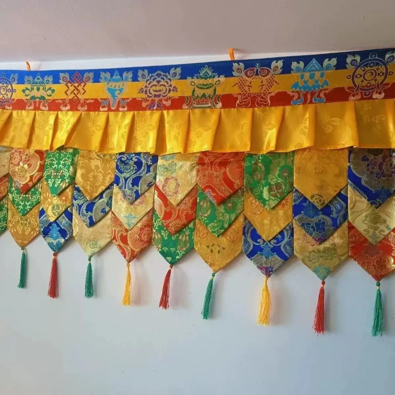 Tibetan Style Draperies/Tablecloth Wall Enclosure Ethnicity Fabric Decorations Handmade Buddhist Hall Temple Worship Meditation