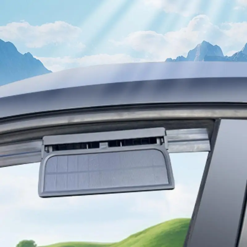 Auto Air Vent Fan Ventilation Radiator Car Cooling Fan Front Rear Window Exhaust Fan USB Charging Battery Solar Powered