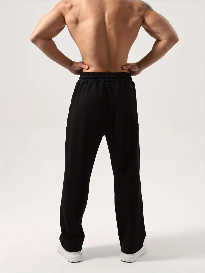 سراويل رياضية خريفية مستقيمة الساق للرجال، سراويل الركض غير الرسمية للجري واللياقة البدنية والمشي في الهواء الطلق، سراويل الركض للرجال