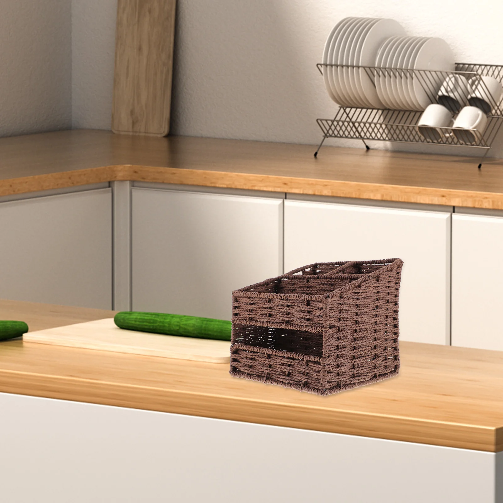 

Desktop Storage Box Simple Design For Bedroom Hotel Decor Sundries Organizer Container Compartment Storage Holder Home Use