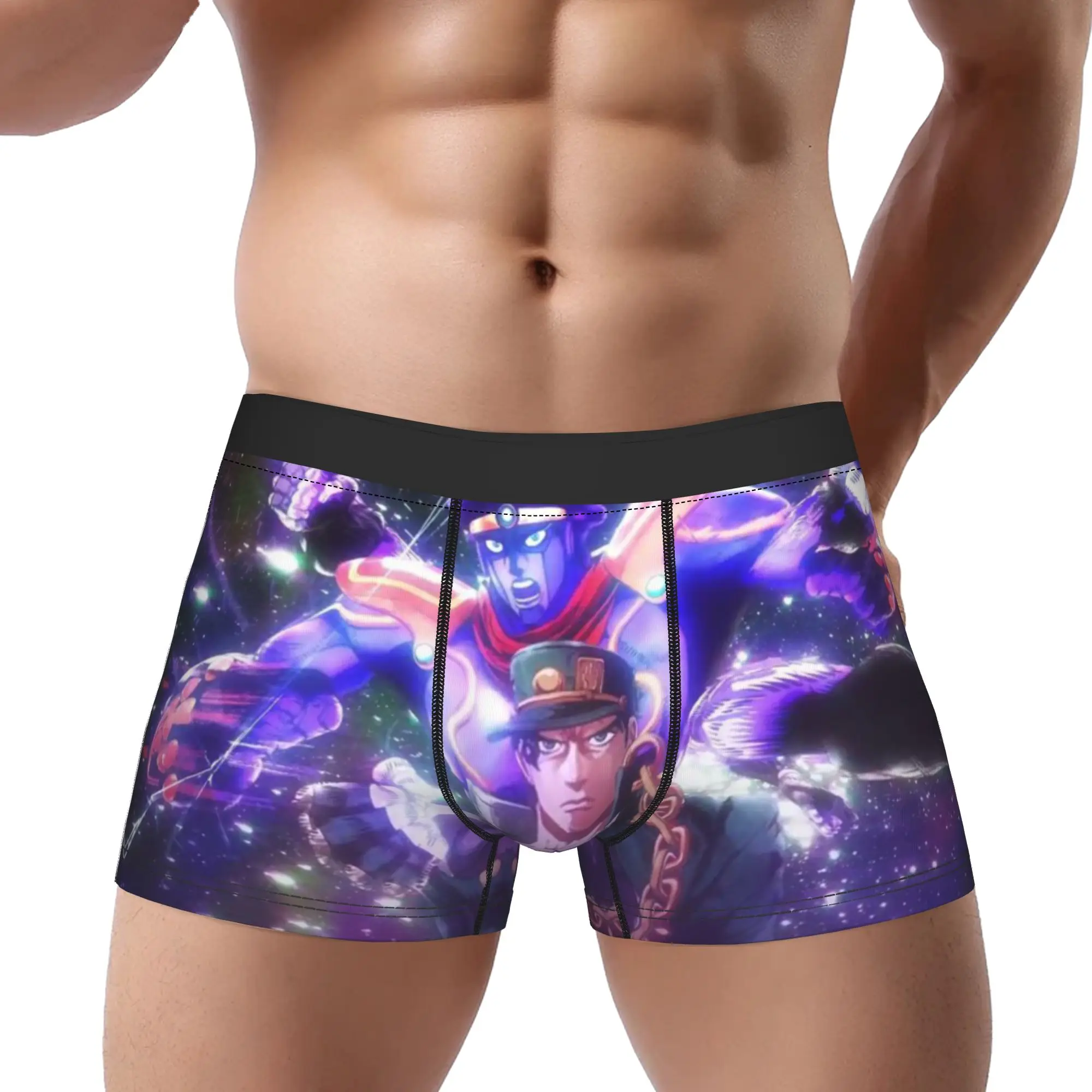 Gothic Aesthetic Manga JoJo's Bizarre Adventure Underpants Homme Panties Men's Underwear Print Shorts Boxer Briefs