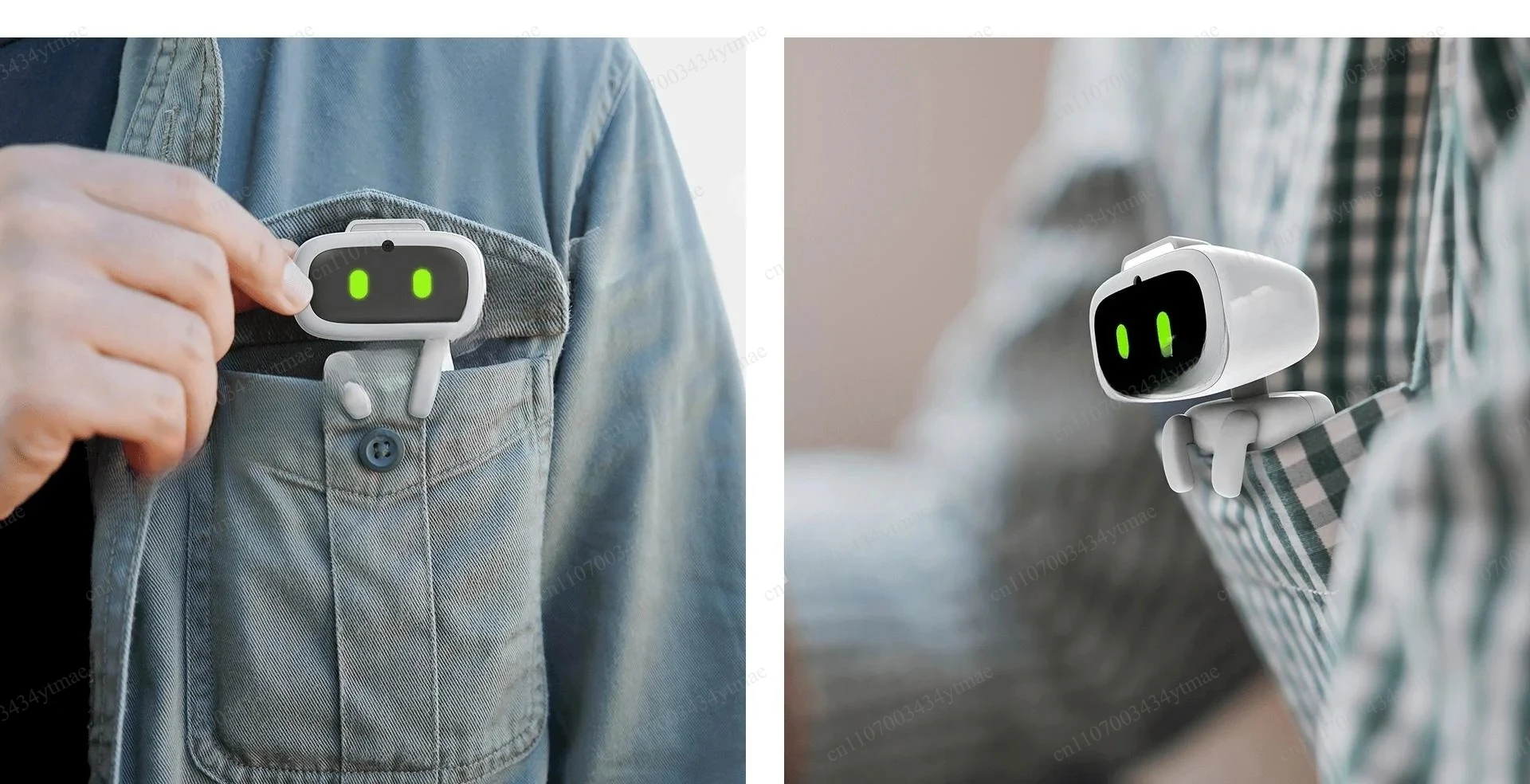 Pocket AI Pet Robot Built-in GPT Voice Control Rotatable Camera Bluetooth WiFi Smart Companion Robot