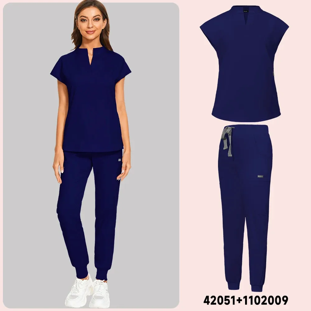 Uniformes médicos finos para mulheres, Scrubs Sets, Lab Workwear, Roupas, Enfermeiros Acessórios, Hospital, Cirurgia, Clínica Odontológica, Beleza, Spa, Salão