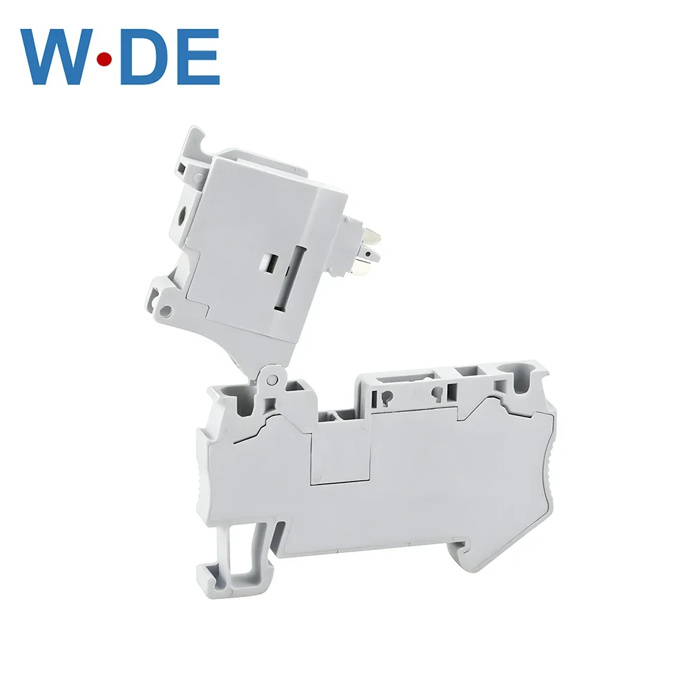 10Pcs ST 4-HESI 5X20 Fuse Terminal Block With Disconnect Lever Spring Connection Fuse Holder NS 35 DIN Rail Connector ST4-HESI