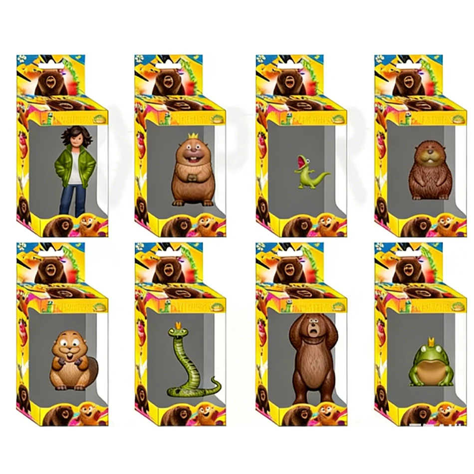 ديزني هوبرز 8 قطع/صندوق، سلسلة مخطط تحويل القندس، شخصيات أكشن قابلة للتجميع، لعبة تماثيل للأطفال والكبار والمعجبين