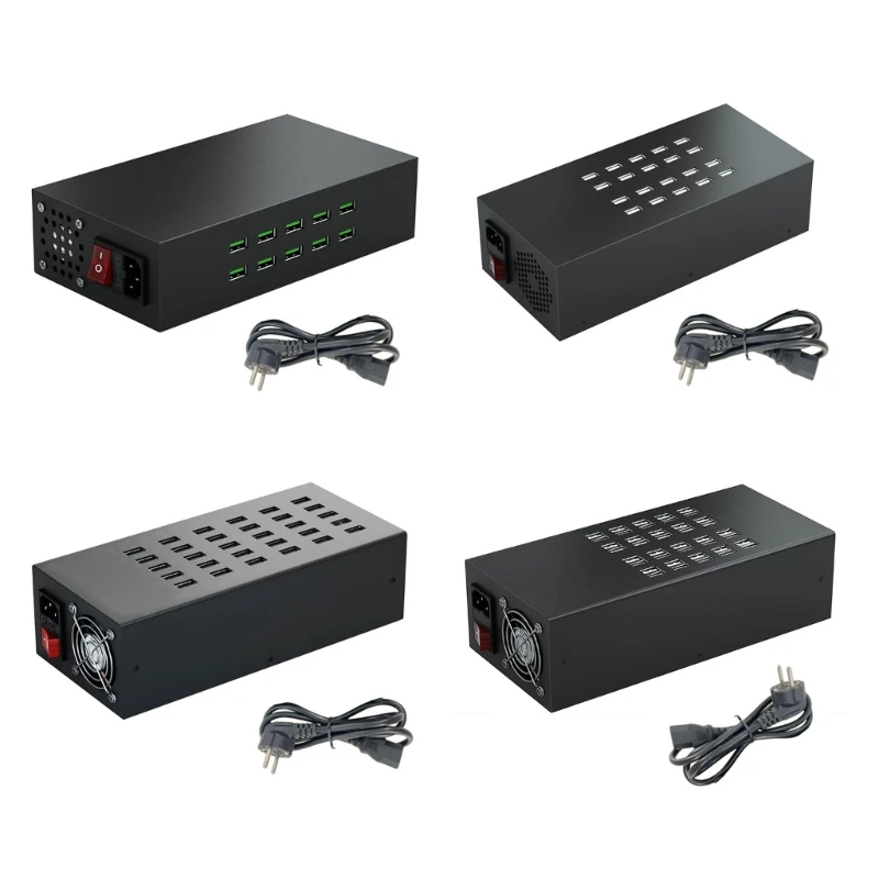 573A Multiple Port USB Charging Hub for Office and Home 40/30/20/10 Slots 300W Power for Phones and Tablets