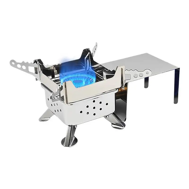 

Camping Stove Compact Foldable Propane Stove With Windproof Board Adjustable Stable Energy Saving Outdoor Cooking Accessories
