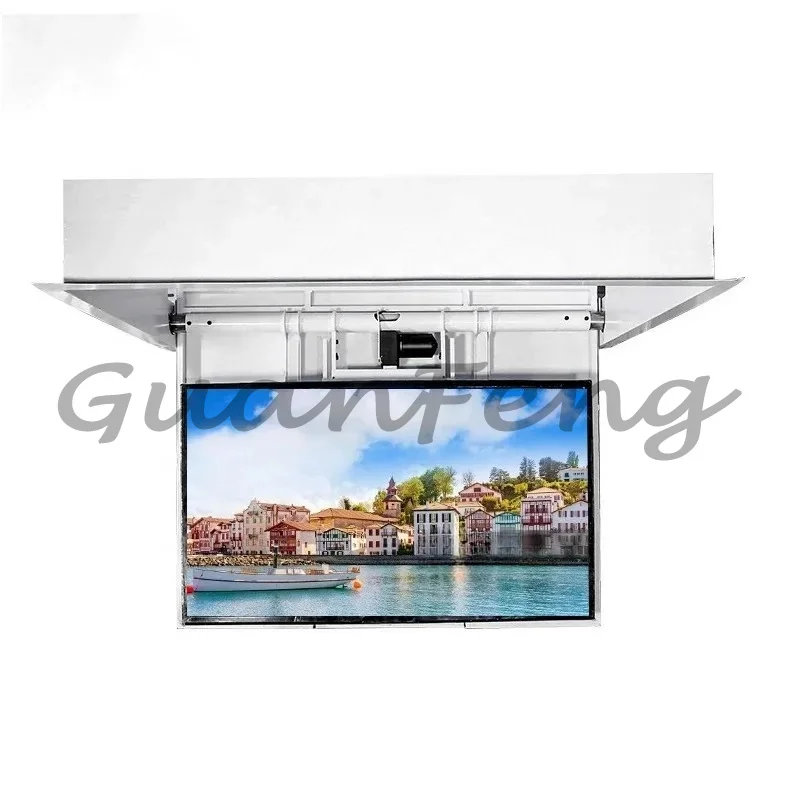 Remote Control Electric Flip Ceiling TV Lifting Bracket, Automatic Folding Pull-down TV Bracket, TV Concealed Installation