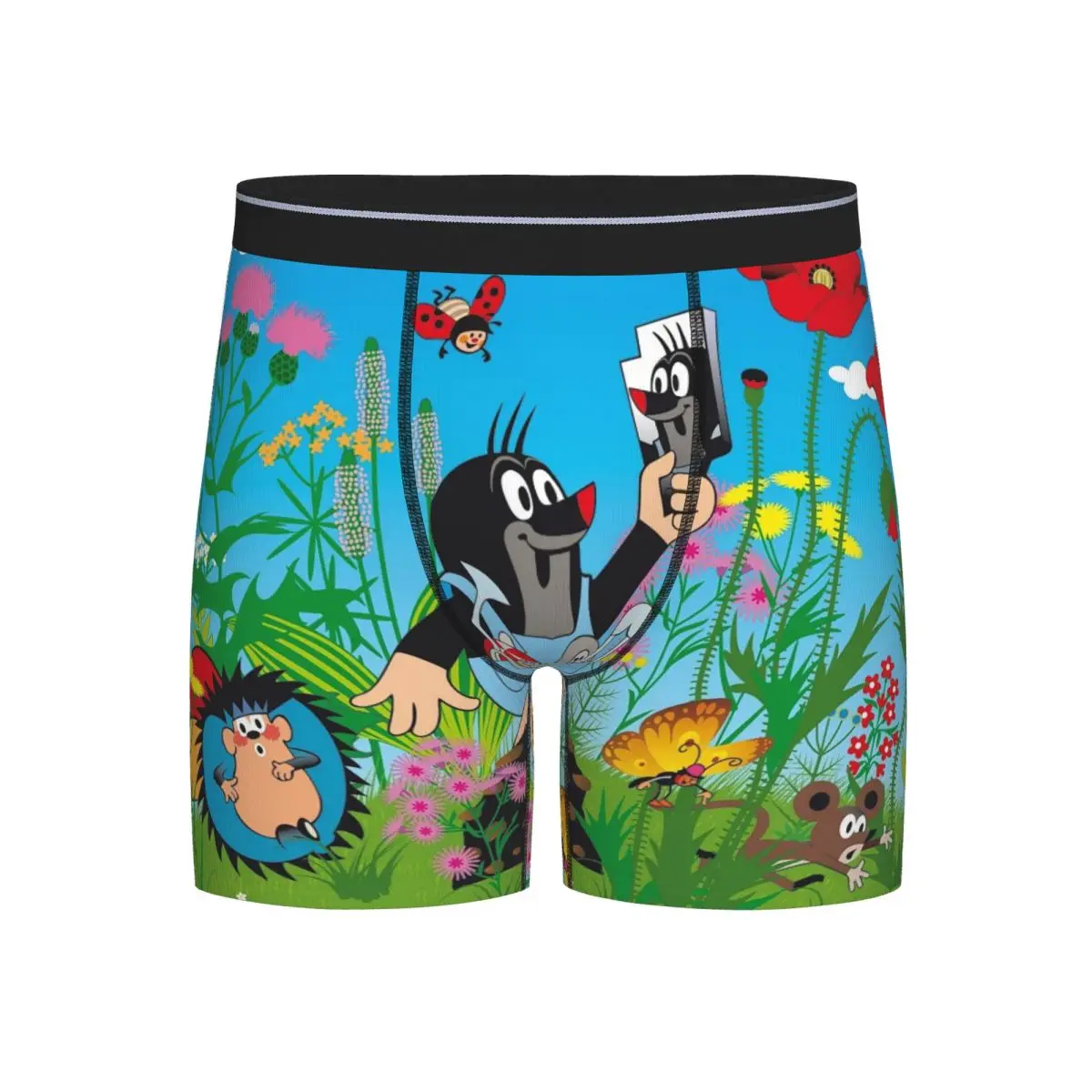 

Long Boxer Underpants Shorts Mole Happy Krtek Panties Men's Comfortable Underwear for Homme Man Boyfriend Gifts