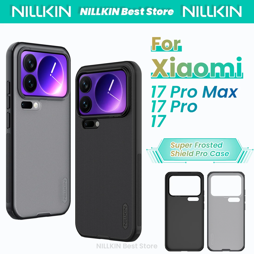 

NILLKIN For Xiaomi 17 Pro Max / 17 Pro / Xiaomi 17 Phone Case PC+TPU Airbags Shockproof Hard Cover Super Frosted Shield Pro Case