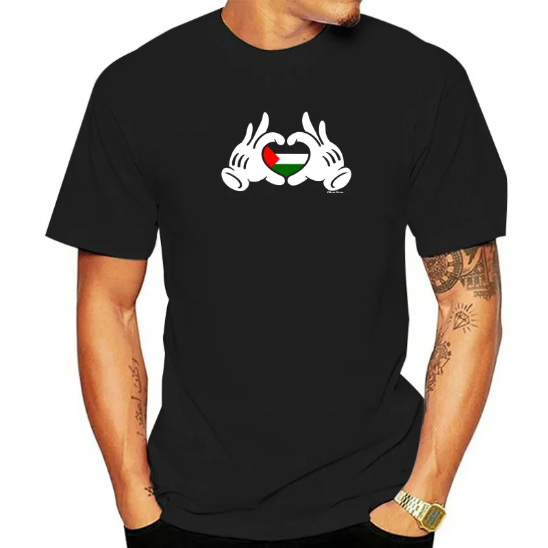 Mens PALESTINE CARTOON HANDS T-Shirt FOOTBALL Tee PALESTINE