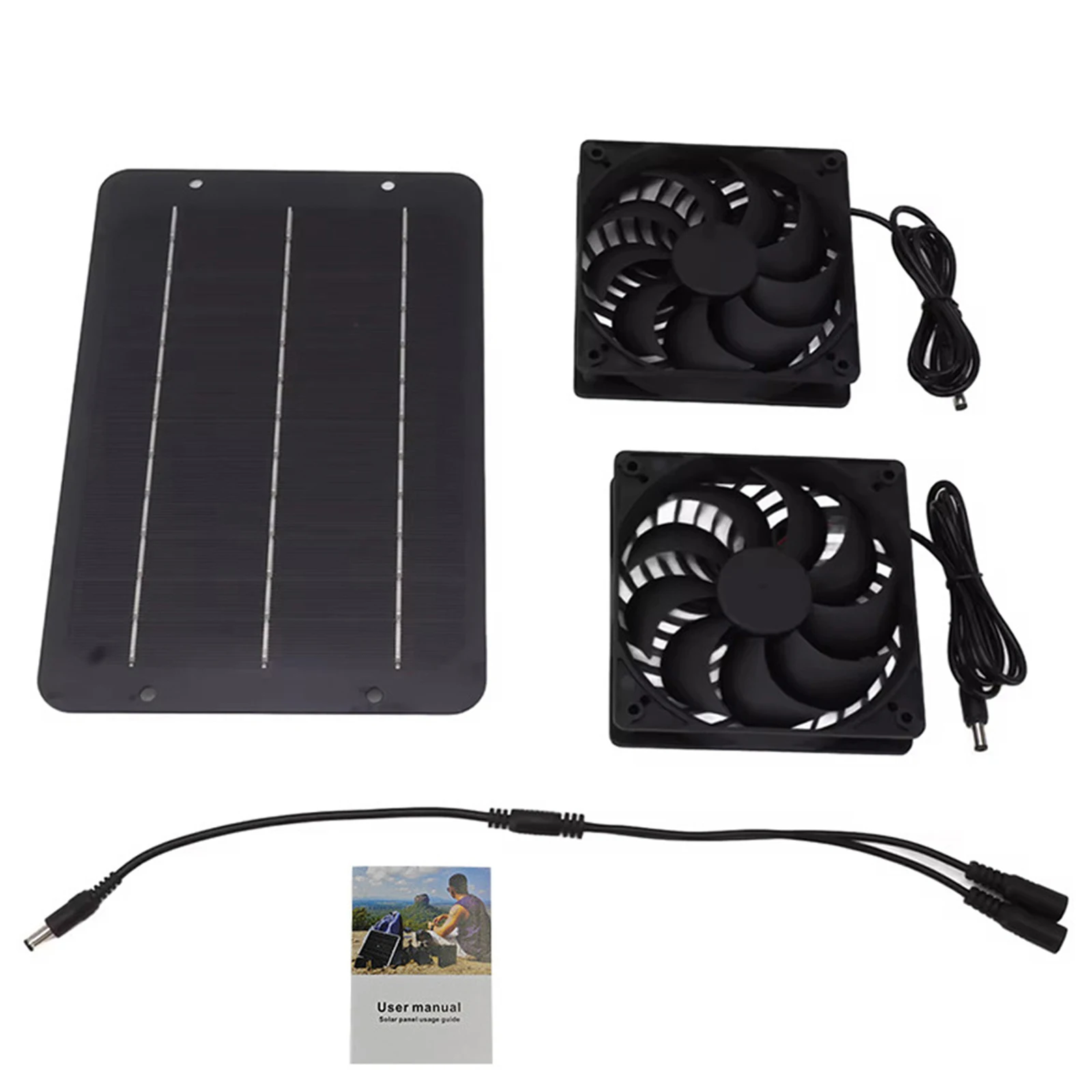 Portable Solar Fan 10W Solar Panel Fan For Dog Houses Long-lasting Performance Maximum Airflow Solar-Panel Charging