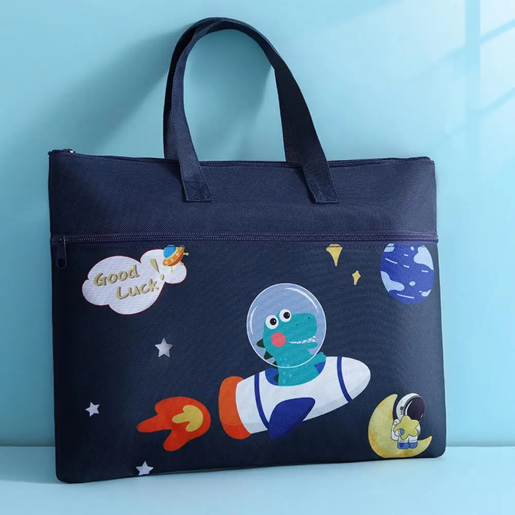 Canvas Handbag Convenient Large Capacity Fine Workmanship Kids Cartoon Top-handle Bag for Kids