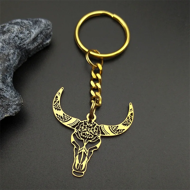 Western Cowboy Keychain Hat Boots Bullfighting Stainless Steel Car Bag Couple Pendant