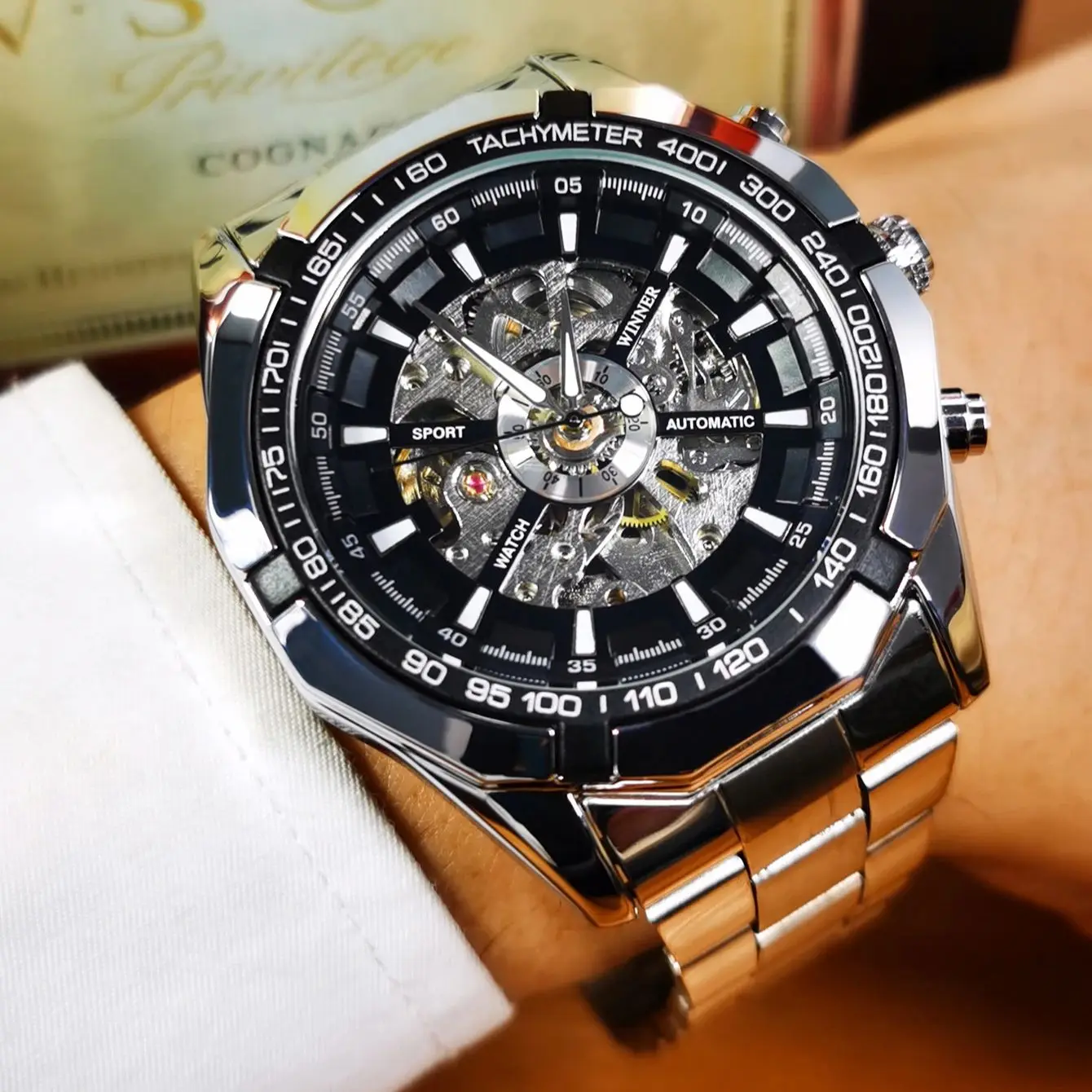 Men's WINNER Classic Skeleton Mechanical Watch