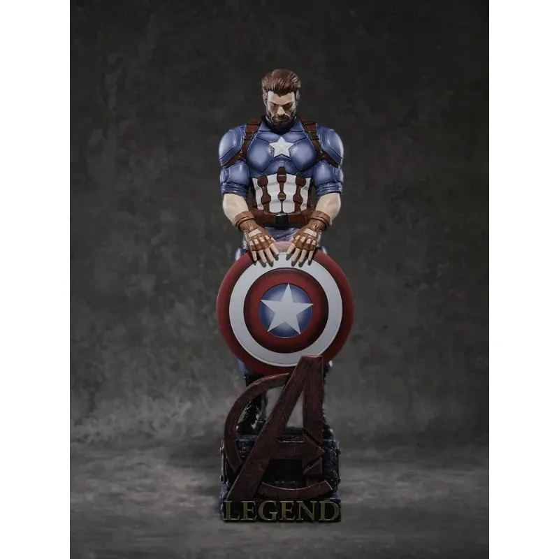 54cm Marvel Legends Anime Captain America Figure Avengers Exquisite decoration Pendant Collection Model Desktop Decor Boys Gifts