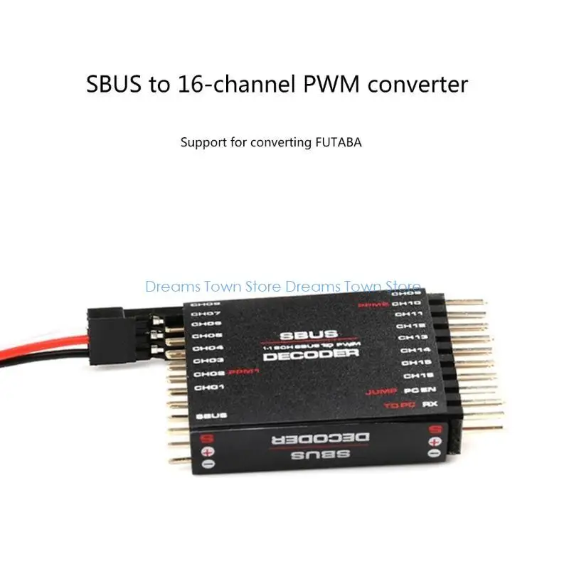 HX6A SBUS to 16CH PWM Converter SBUS to PWM/PPM Decoders Two Way PPM Support Conversion for Futaba SBUS