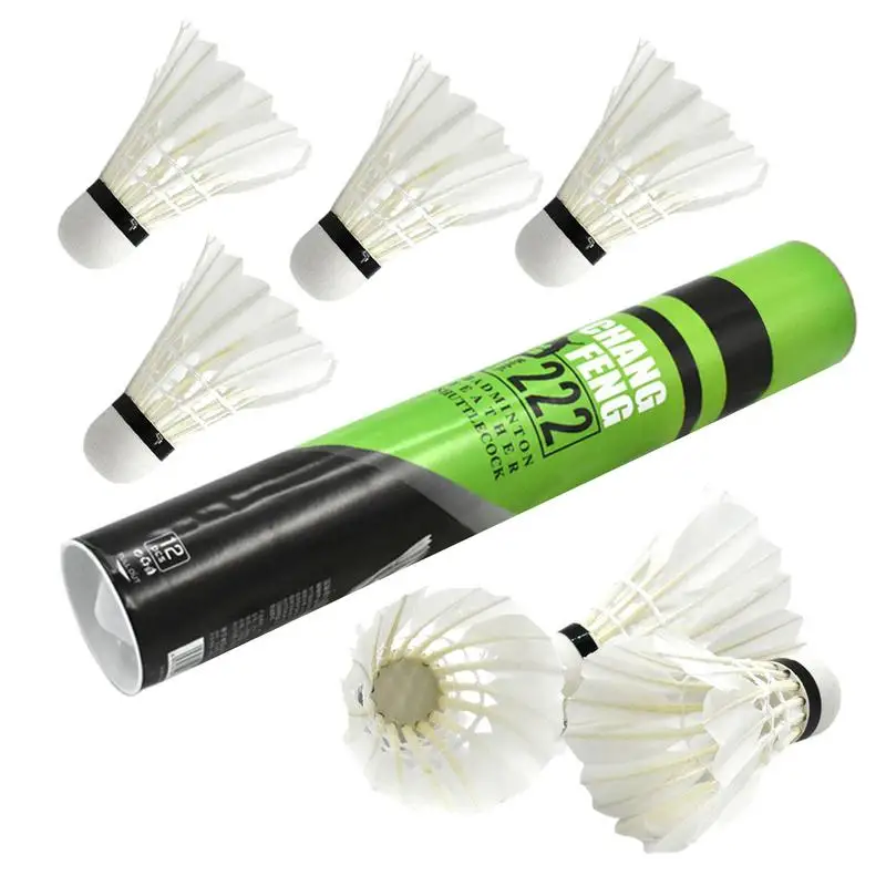 

Badminton Foam Ball Head Training Balls 12pcs Durable Duck Feather Badminton Set For Indoor Outdoor Training Shuttlecocks